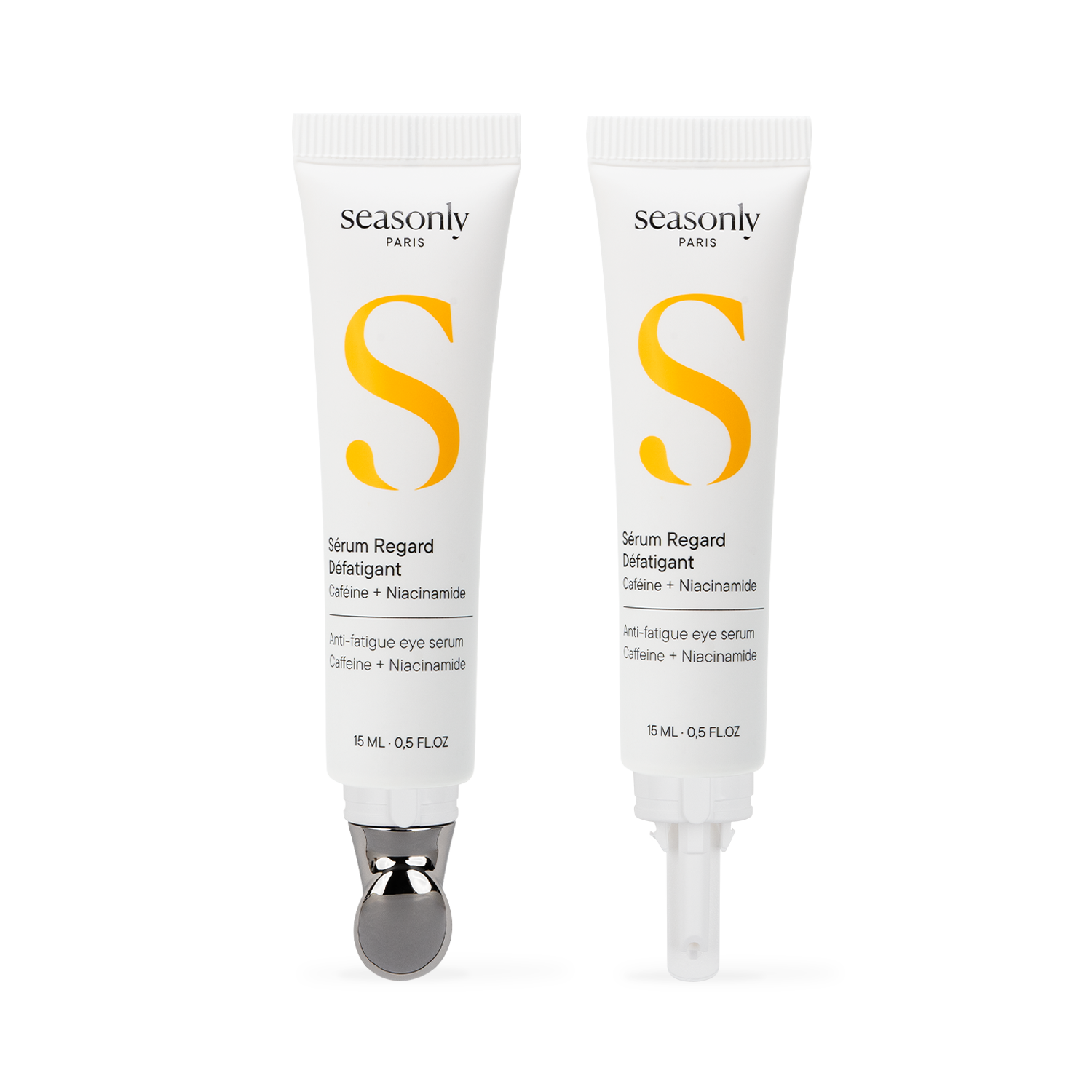 Duo Sérum Regard Défatigant Seasonly avec flacon et recharge