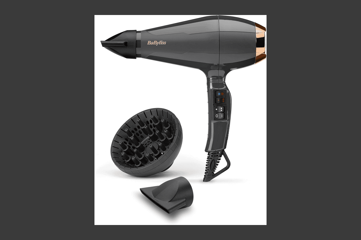 BaByliss PRO nano-titanium sèche-cheveux 2200W technologie chaleur infrarouge séchage intérieur extérieur cheveux épais crépus 6 combinaisons buse concentrateur