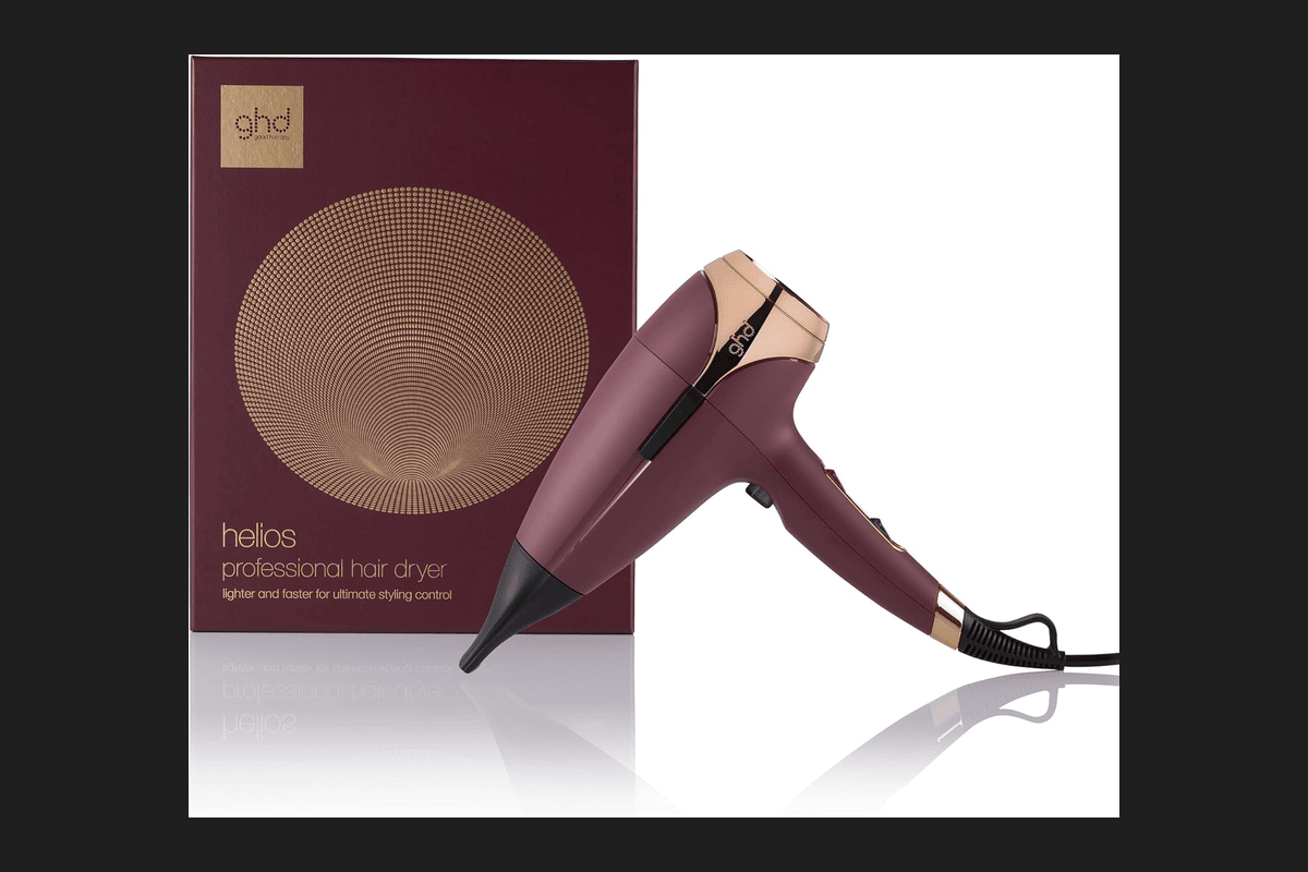 GHD Helios sèche-cheveux professionnel moteur AC brushless 2100W ionique 3x plus ions 420g ultra-léger 70dB silencieux garantie 2 ans