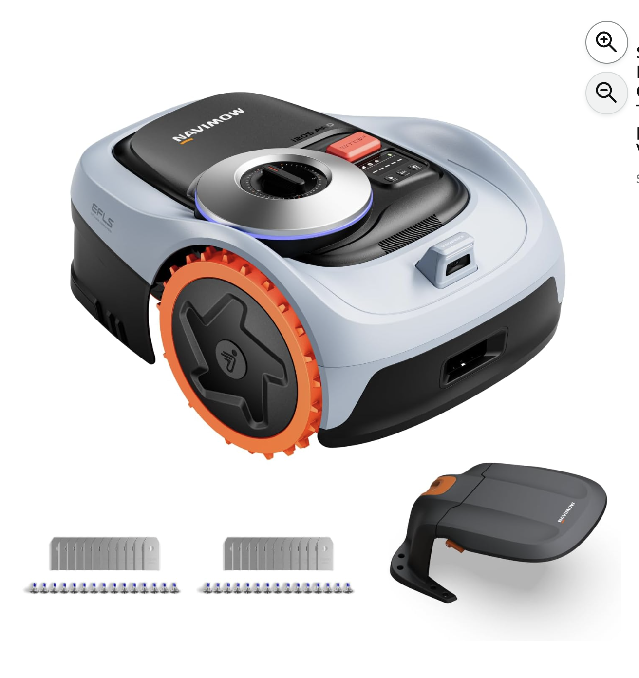 Segway Navimow i205 AWD robot tondeuse avec garage et kits de lames