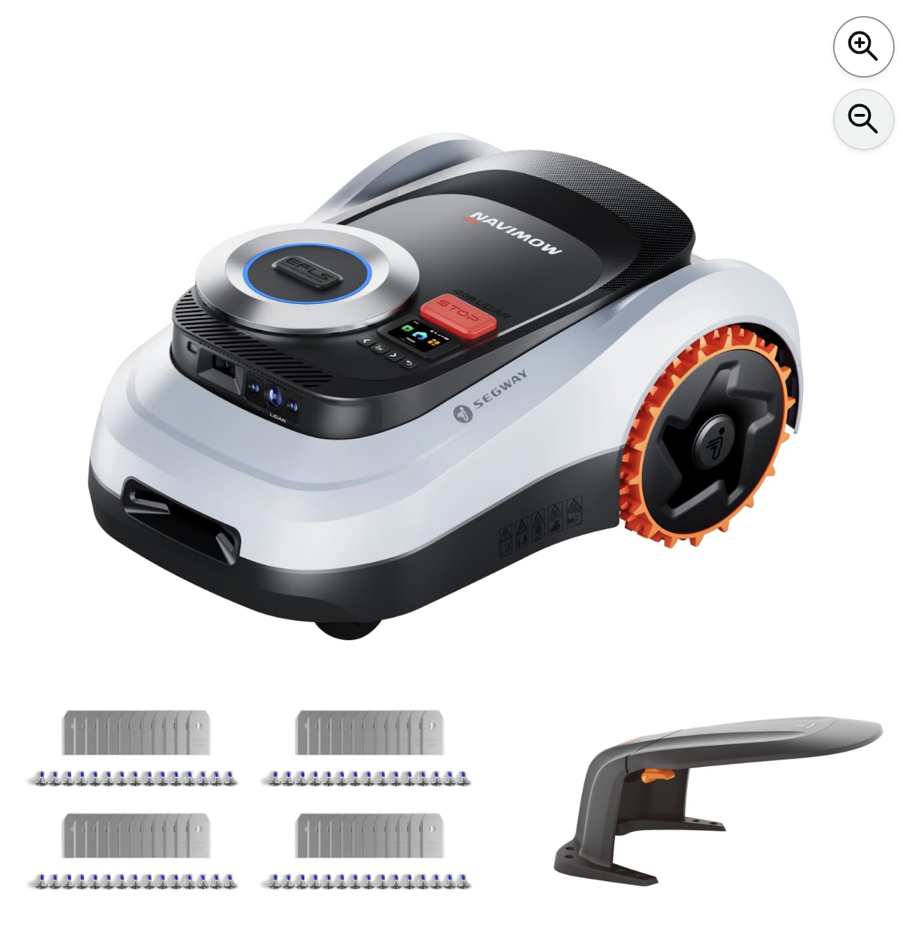 Segway Navimow i208 robot tondeuse LiDAR avec garage et kits de lames