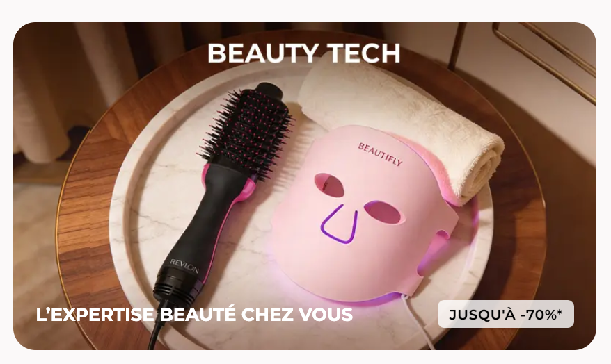 Vente Beauty Tech : masque LED et brosse soufflante expertise beauté