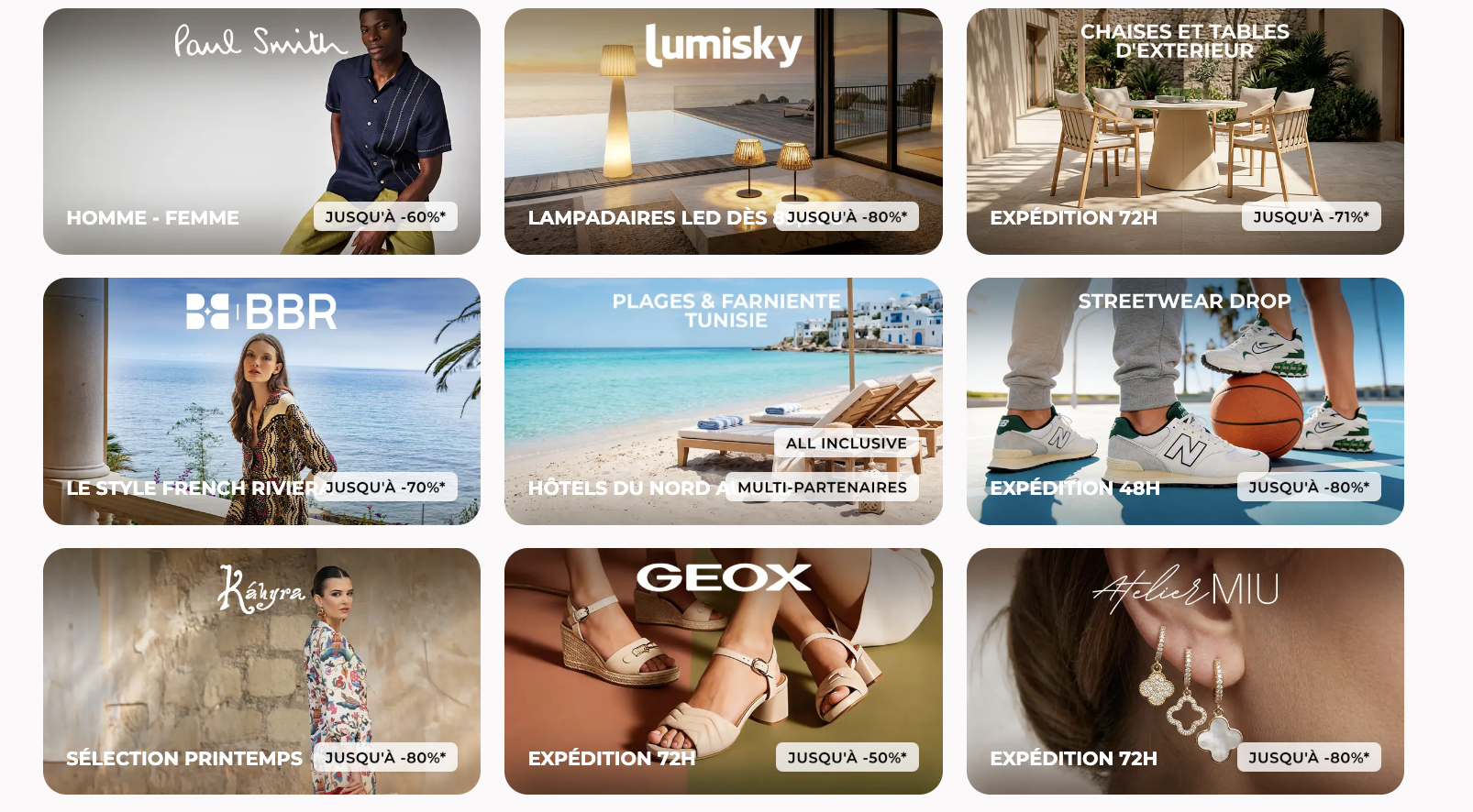 Ventes Geox, Paul Smith, Tunisie sur Showroomprivé