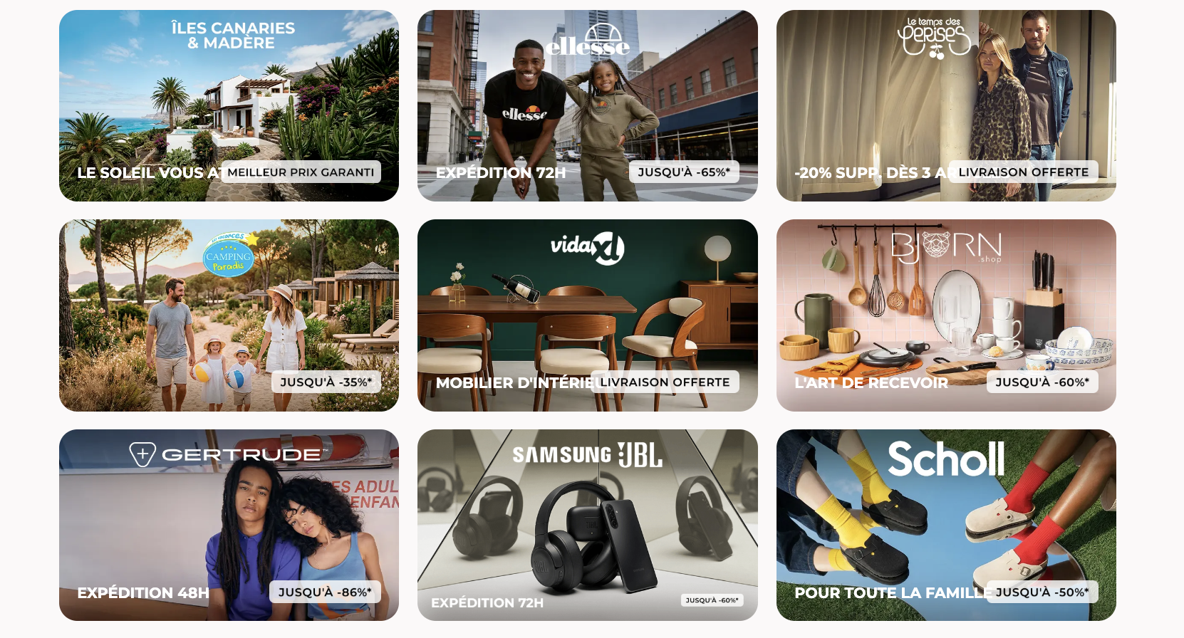 Ventes Samsung JBL, Ellesse, Scholl sur Showroomprivé