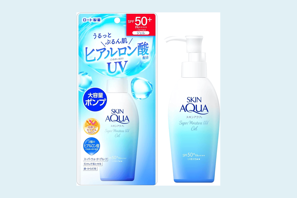 Skin Aqua UV Super Moisture Milk Sunscreen SPF50+ PA++++ fragrance-free 140 g pump