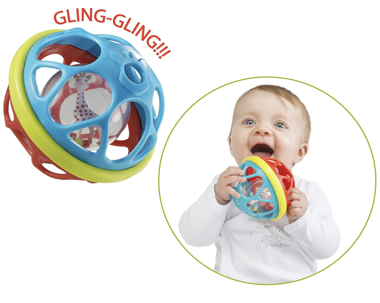 Soft Ball Sophie la Girafe avec bébé