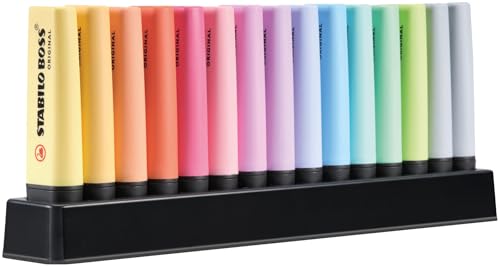 STABILO BOSS Pastel set 15 surligneurs couleurs pastel à 14,75 euros