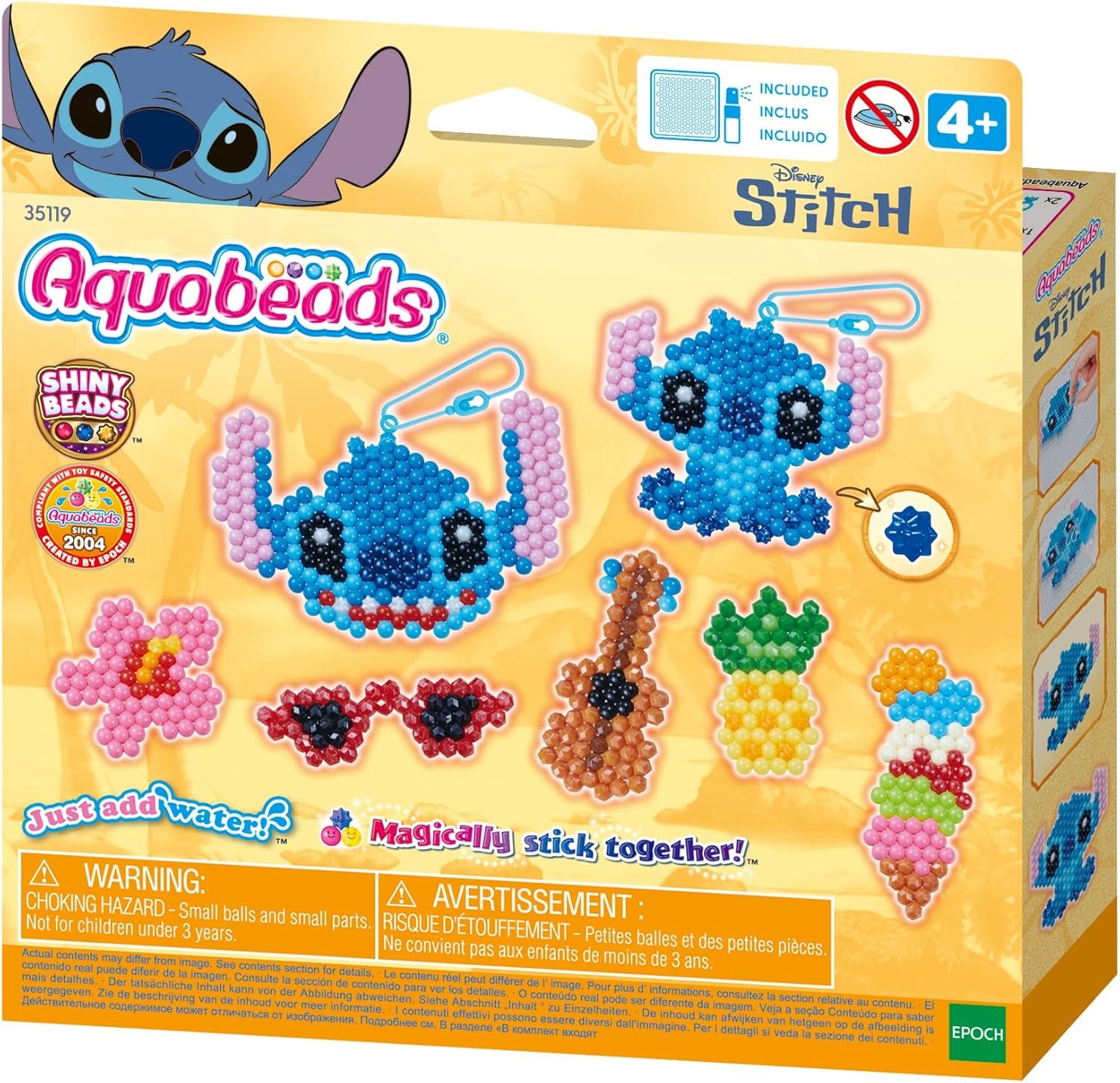 Kit Aquabeads permettant de créer des porte-clés Stitch