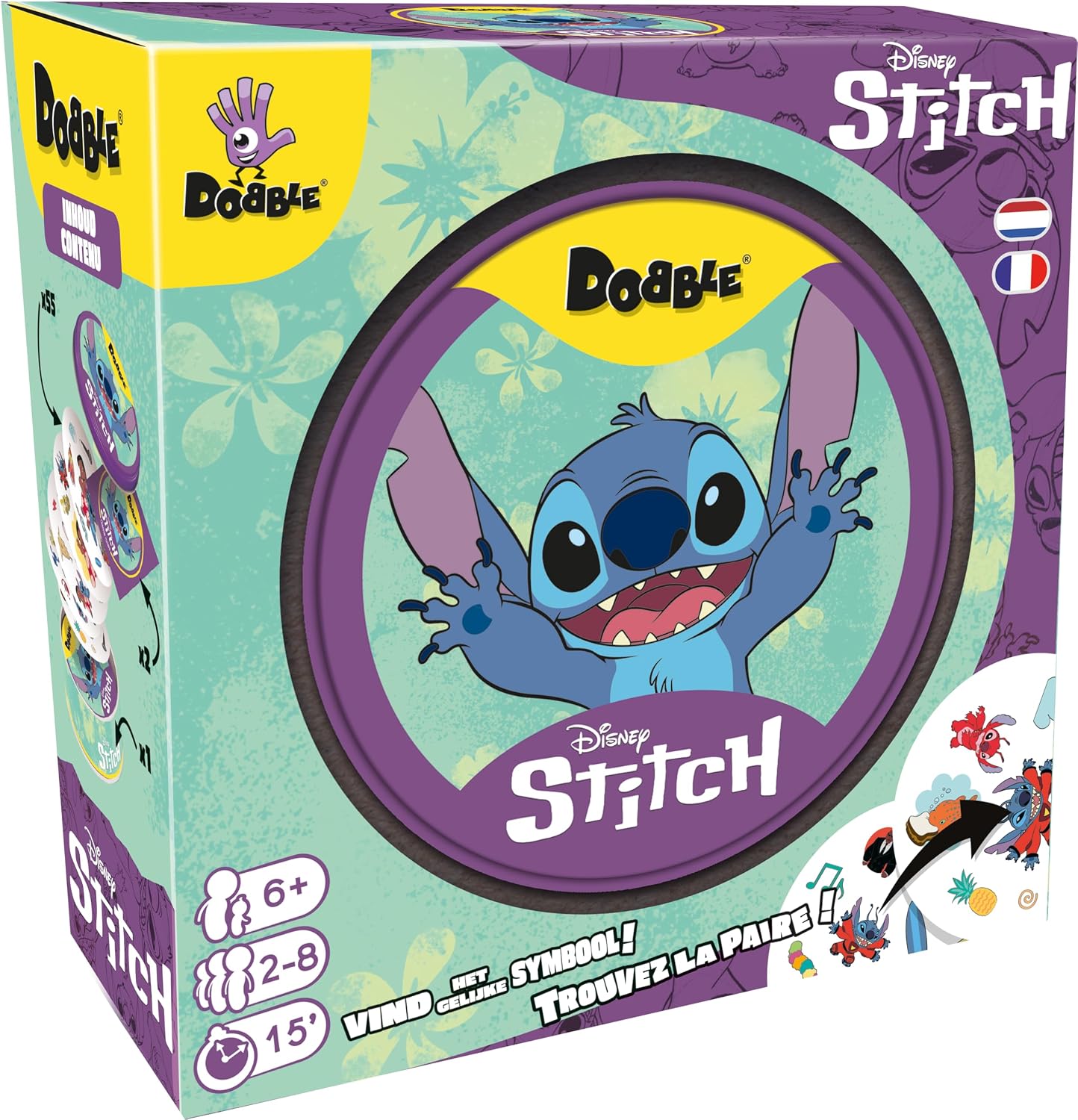 Boîte métallique du jeu de société Dobble Stitch