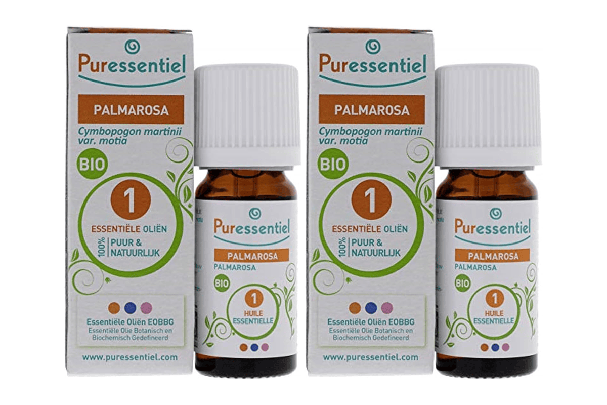 Puressentiel huile essentielle Palmarosa bio 100% pure et naturelle HEBBD lot de 2 flacons 10ml aromathérapie