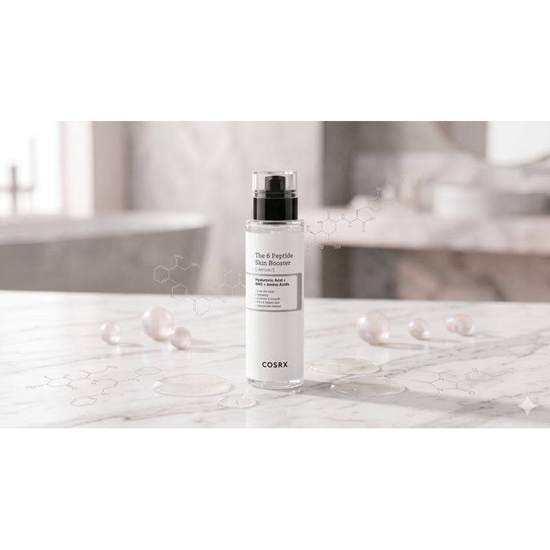 Texture du sérum COSRX 6 Peptide Skin Booster sur la peau
