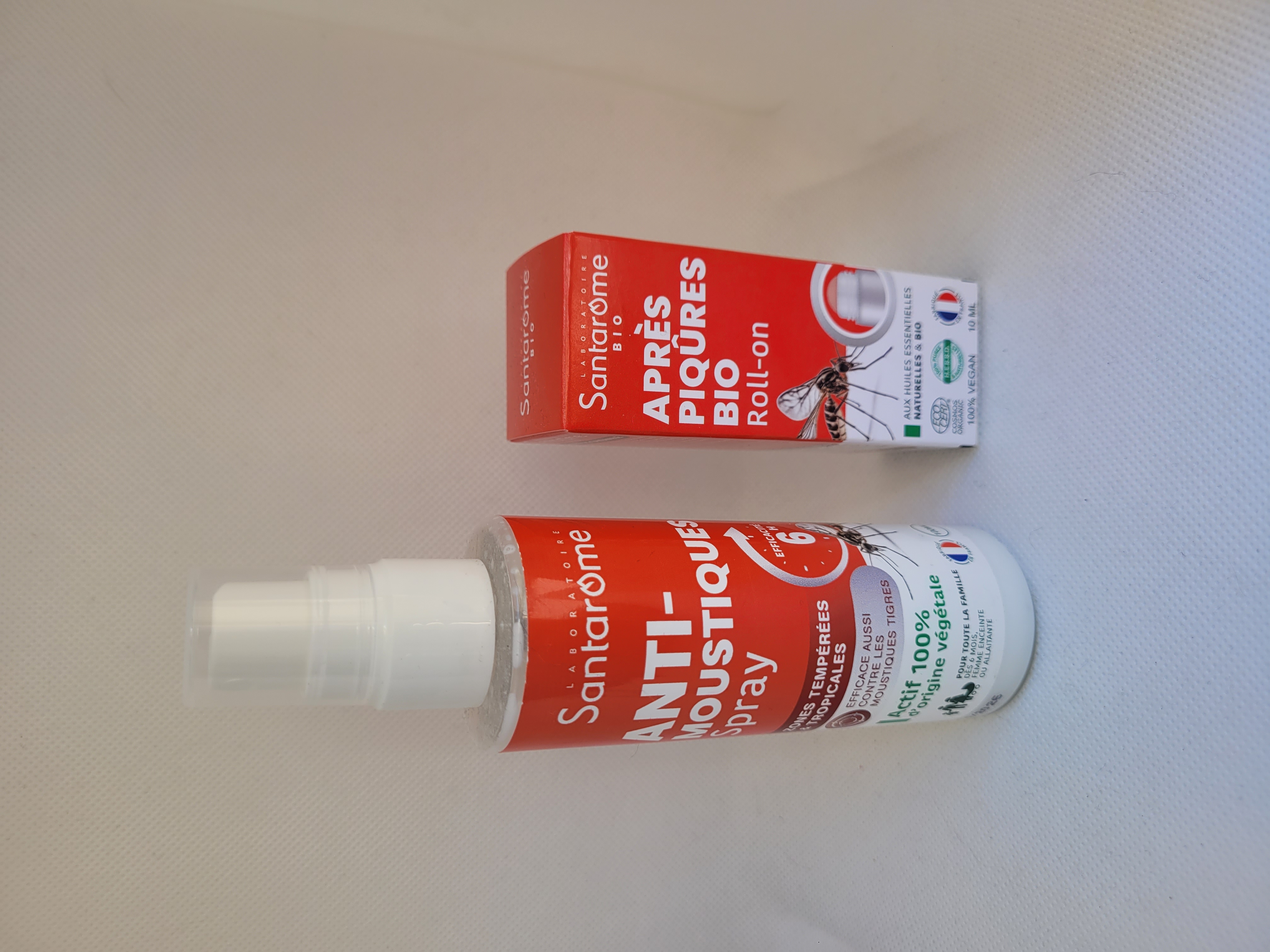 Pack Anti-Moustiques Santarome Spray répulsif et Roll-On Après-Piqûres bio