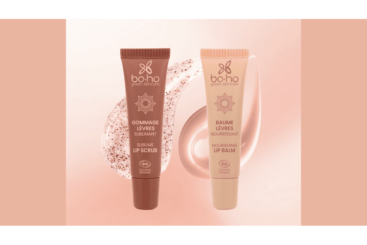 Test gratuit Boho Green duo lèvres gommage exfoliant + baume nourrissant bio Made in France beurre de karité huiles végétales tubes design rose blanc Léa Nature candidat 28 juin 2026