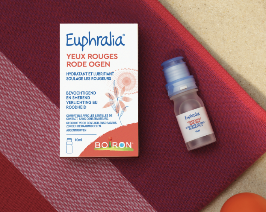 Test gratuit Boiron Euphralia Yeux Rouges gouttes hydratantes lubrifiantes