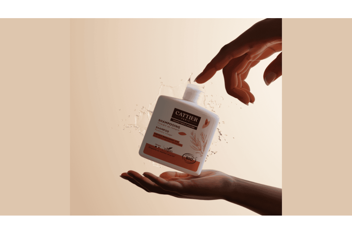 Test gratuit Cattier Paris Shampoing cheveux regraissant vite bio flacon orange vinaigre romarin lavande sauge thym protéines blé Ecocert vegan mission ambassadrice 2026