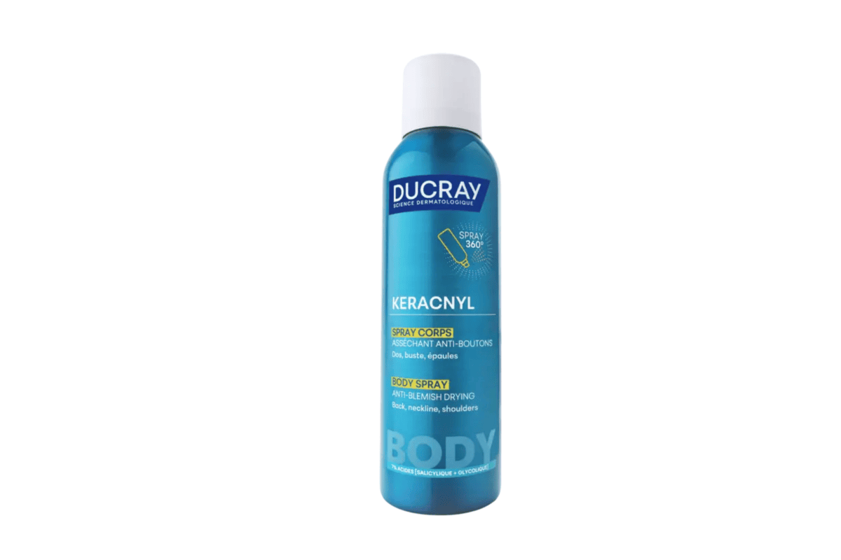Test gratuit Ducray Keracnyl Spray Corps Asséchant Anti-Boutons 7% acide salicylique glycolique spray 360° dos buste épaules sélection Veepee 10 juillet 2026