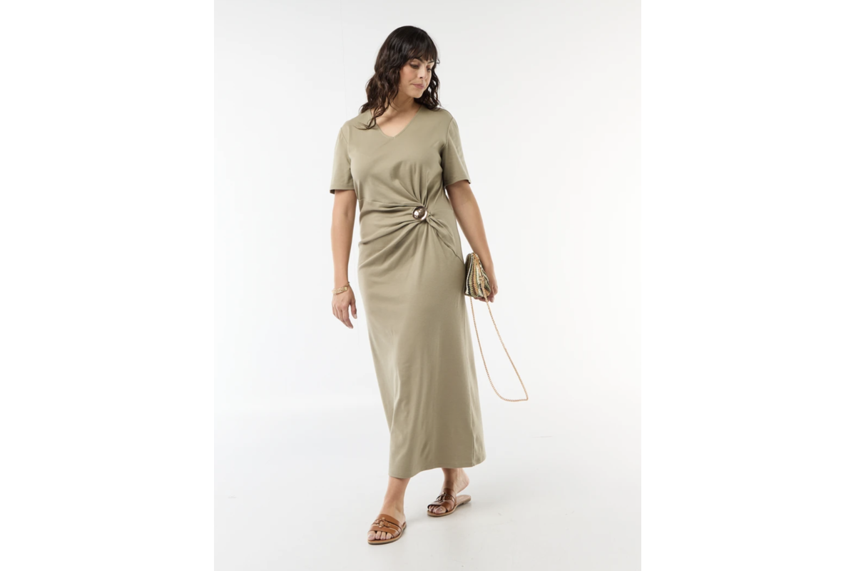 Test gratuit Kiabi robe longue plissée bijou doré femme grande taille coton été 2026 community Kiabi