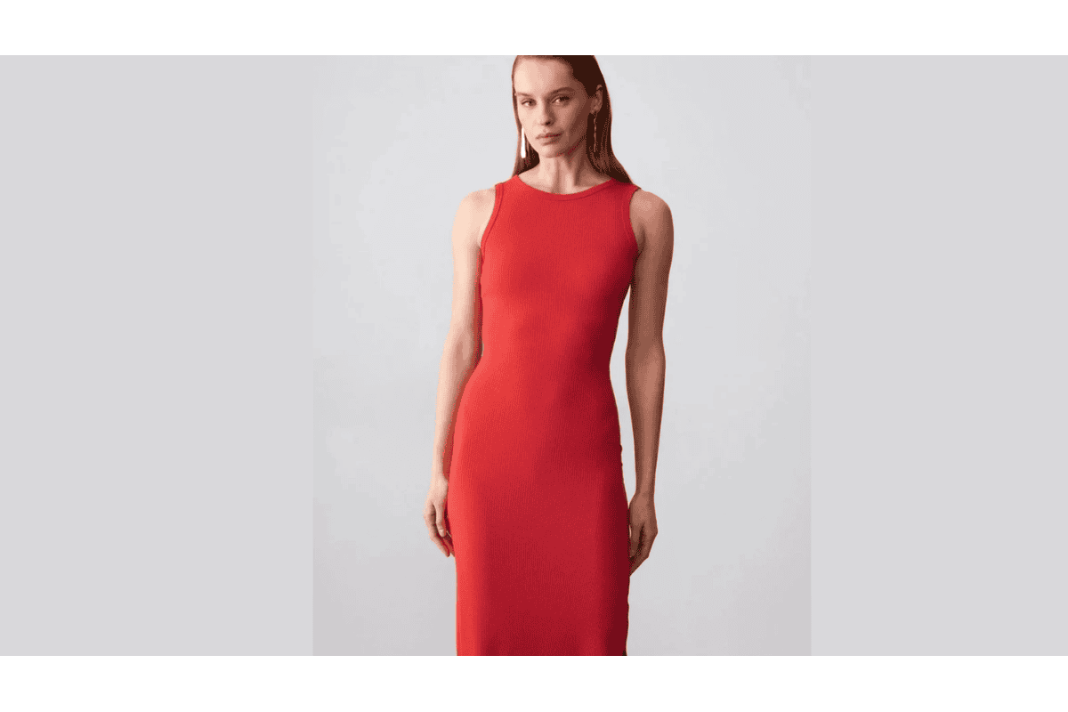 Test gratuit Kiabi robe rouge tube près du corps femme été plage sortie soirée cadeau community