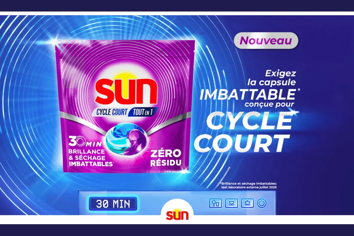 Test gratuit SUN Cycle Court 3000 testeurs capsules lave-vaisselle Tout en 1 brillance séchage 30 minutes zéro résidu sachet violet