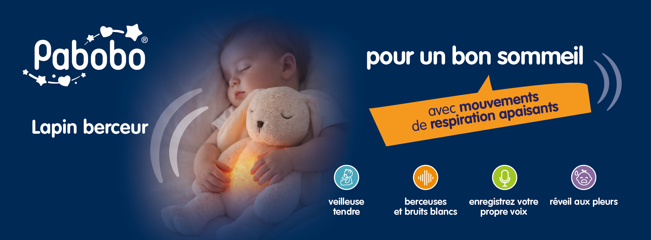 Test gratuit Consobaby de la veilleuse peluche Lapin Berceur Pabobo pour 30 parents testeurs