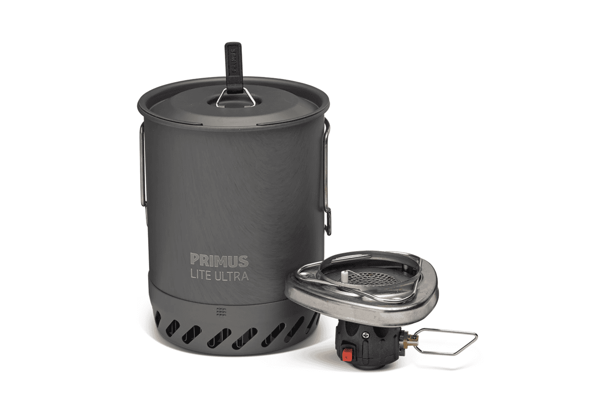 Test privé Outzer Primus Lite Ultra Stove System réchaud ultraléger 240 g brûleur casserole titane bivouac randonnée alpinisme