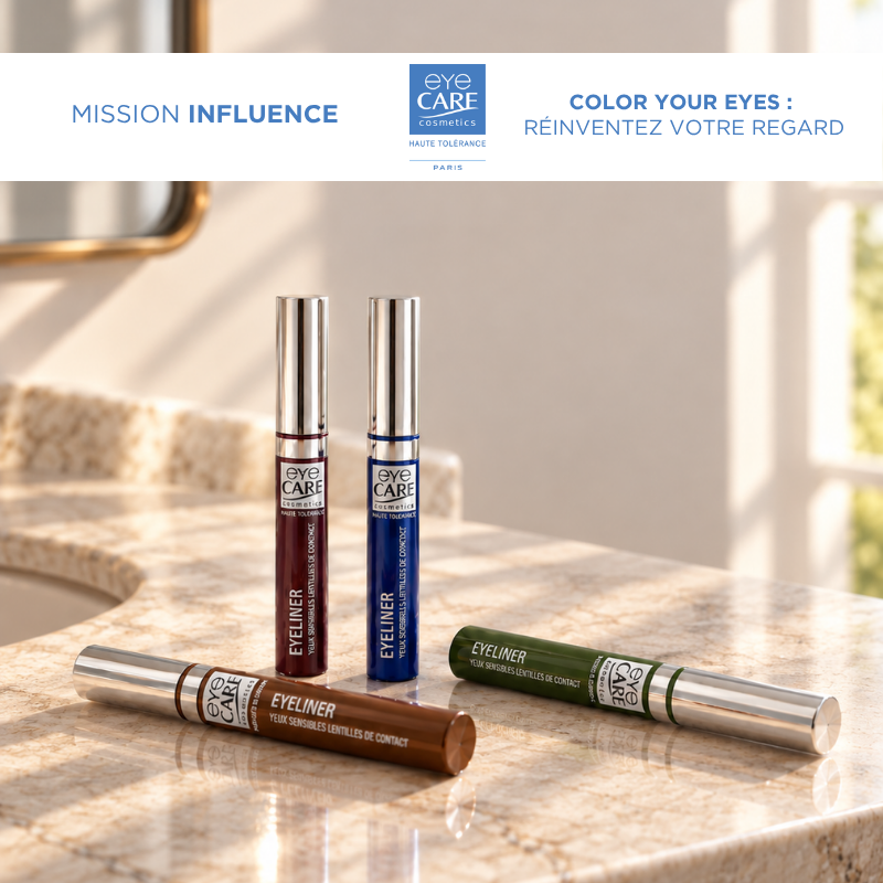 Eyeliners liquides colorés Eye Care Cosmetics présentés pour la mission TikTok