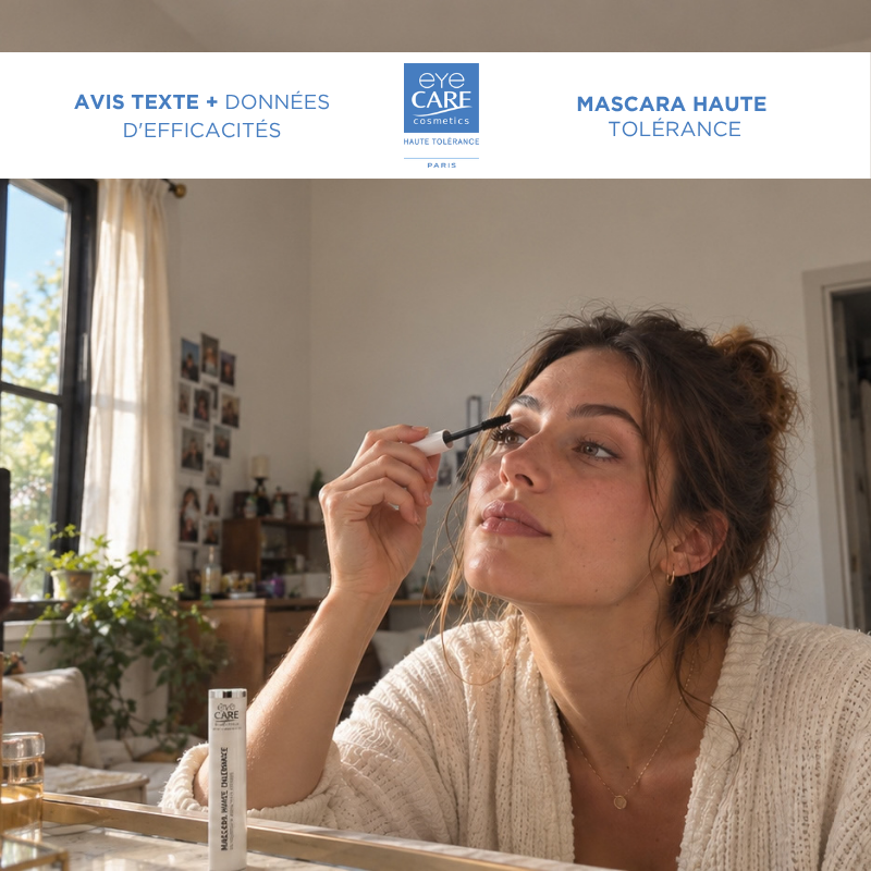 Mascara Haute Tolérance Eye Care Cosmetics présenté pour la campagne de test