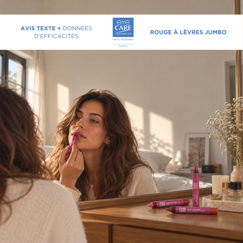 Rouges à Lèvres Jumbo Eye Care Cosmetics présentés pour la campagne de test