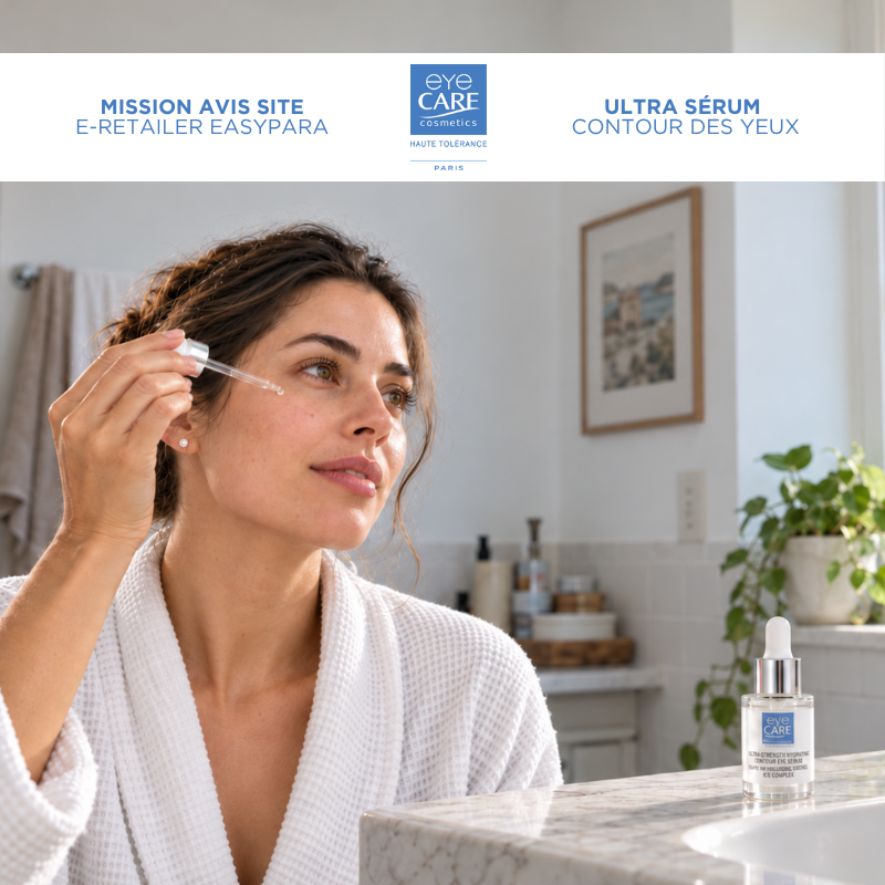 Ultra Sérum Contour des Yeux Eye Care Cosmetics présenté pour la campagne de test