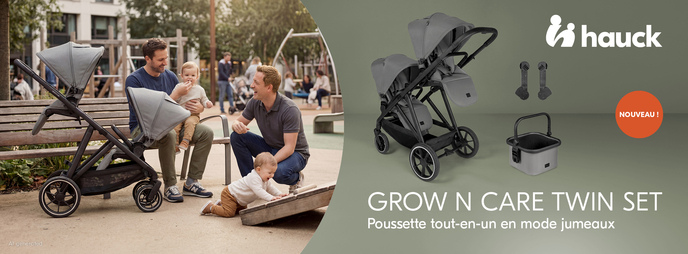 Baby Test de la poussette double Hauck Grow N Care Twin Set