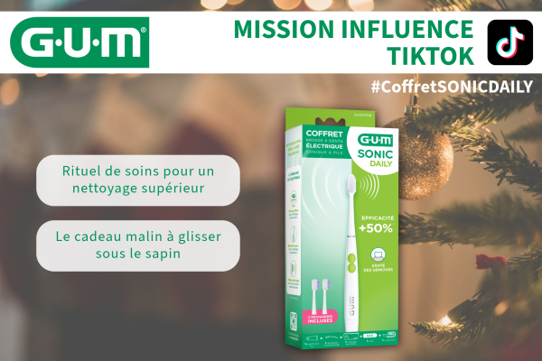 Coffret GUM SONIC DAILY spécial Noël proposé gratuitement à dix ambassadeurs TikTok