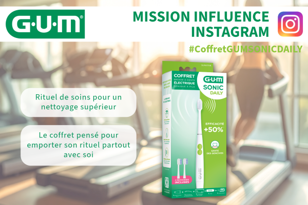 Coffret GUM SONIC DAILY spécial Nomade proposé gratuitement à dix ambassadeurs Instagram