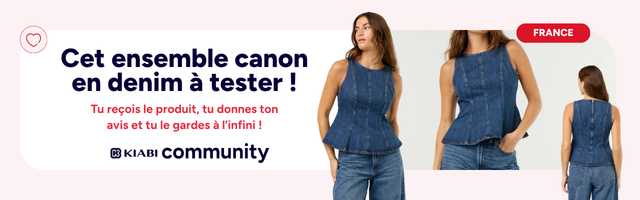 Test produit Kiabi Community ensemble en jean femme avec blouse sans manches et jean barrel