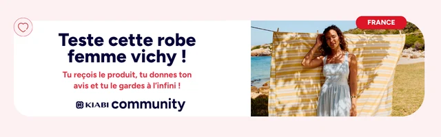 Test produit gratuit d’une robe vichy femme sur Kiabi Community
