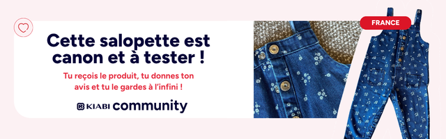 Test produit Kiabi Community salopette en jean à fleurs pour bébé fille