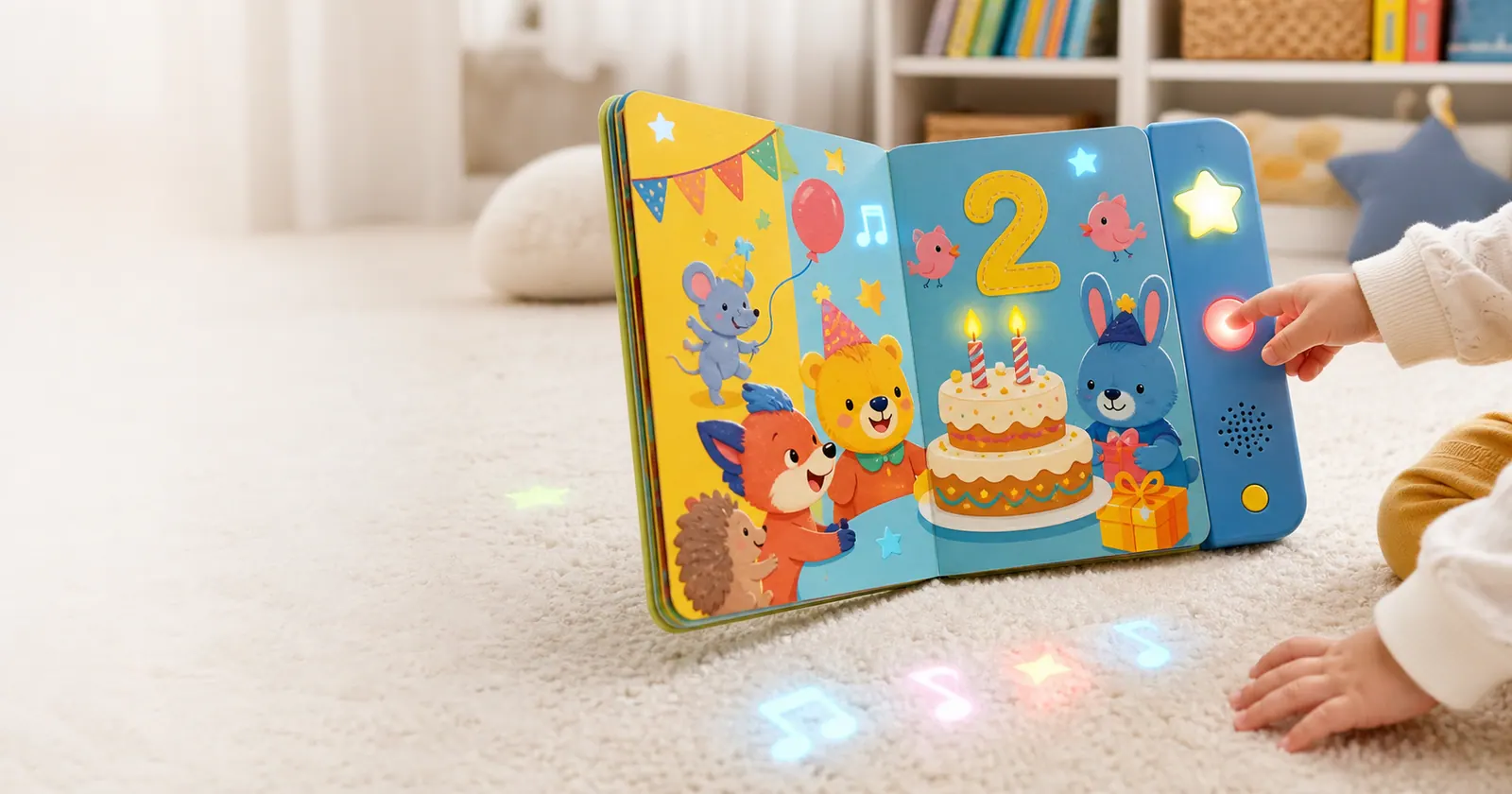 Livre sonore et lumineux Mes 2 ans de Gründ proposé en test aux parents par Mam’Advisor