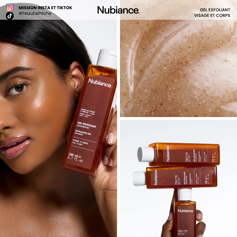 Test produit NUBIANCE Gel Exfoliant visage et corps avec 30 places