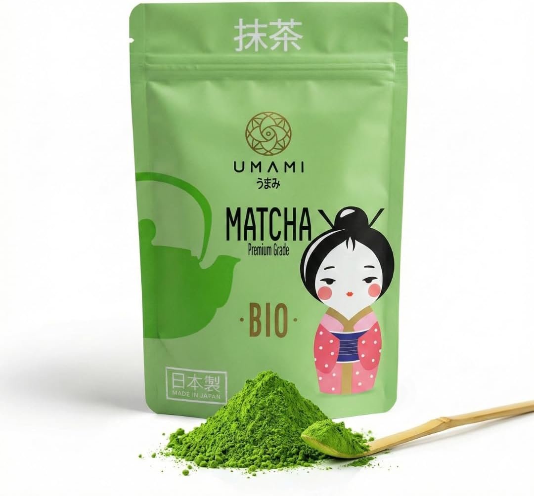 Poudre de thé vert matcha bio premium du Japon proposée à 100 testeurs par Opinagora