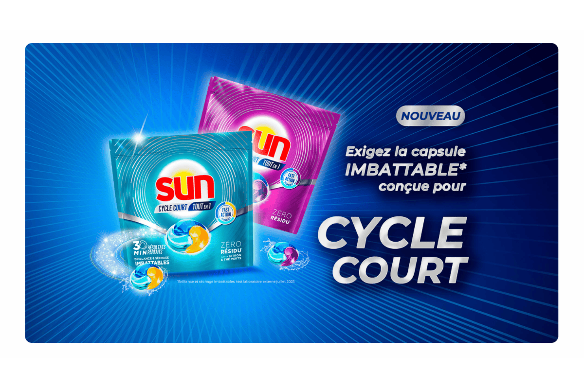 Test produit trnd 120 testeurs SUN Cycle Court Tout-en-1 capsules lave-vaisselle Fast Action achat Amazon remboursement avis jusqu'au 21 juillet 2026