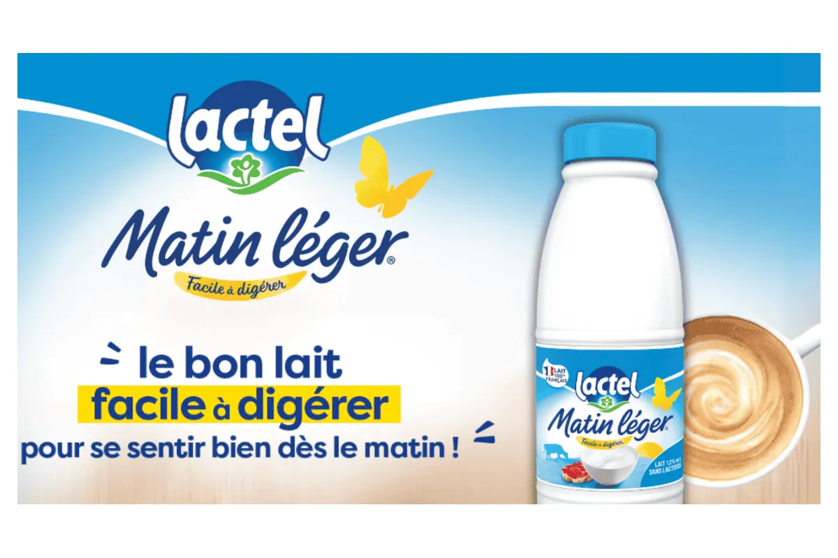 Le lait sans lactose Lactel Matin Léger, l'un des produits testés via le réseau TheInsiders