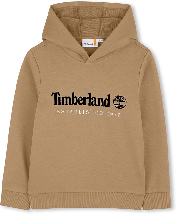 Sweat à capuche Timberland garçon avec logo imprimé sur le devant