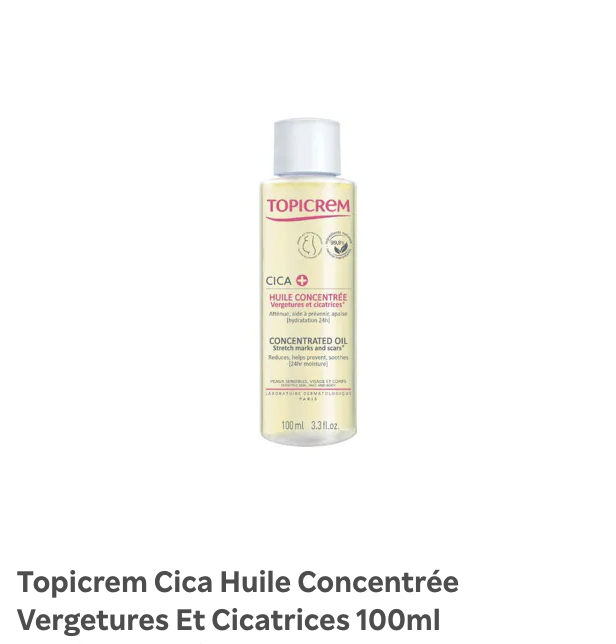 Topicrem CICA+ Huile Concentrée Vergetures et Cicatrices 100 ml