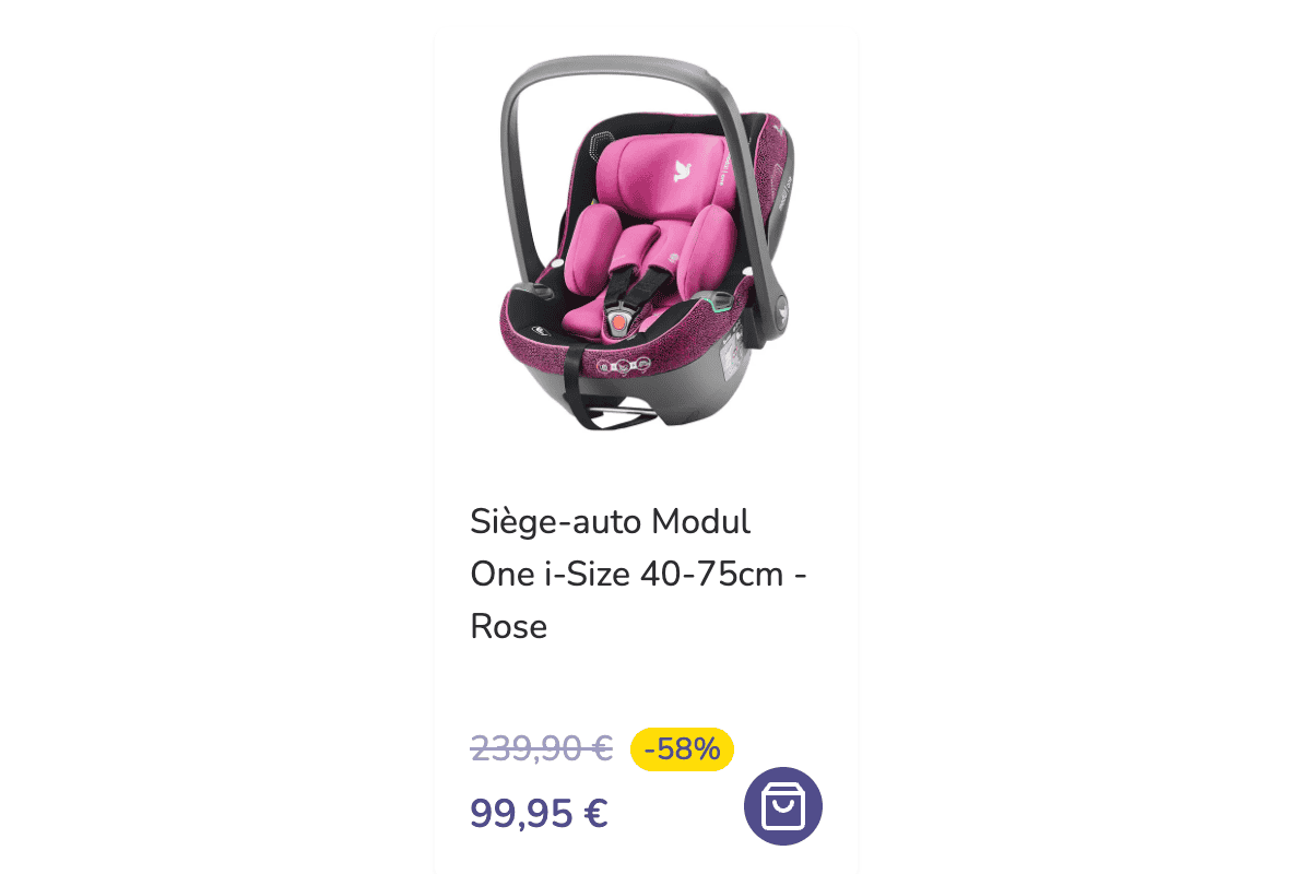 Apramo Siège auto Modul One i-Size 40-75cm Rose cosy naissance norme i-Size