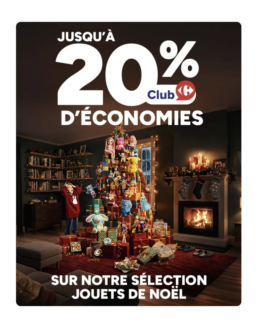 Carrefour propose jusqu’à 20 % d’économies Club Carrefour sur une sélection de jouets de Noël