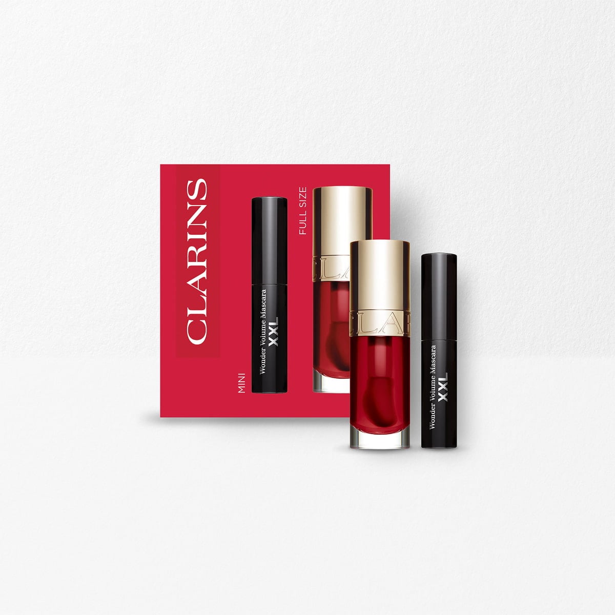 Coffret Clarins Essentiels Maquillage Lèvres et Yeux avec huile à lèvres et mascara