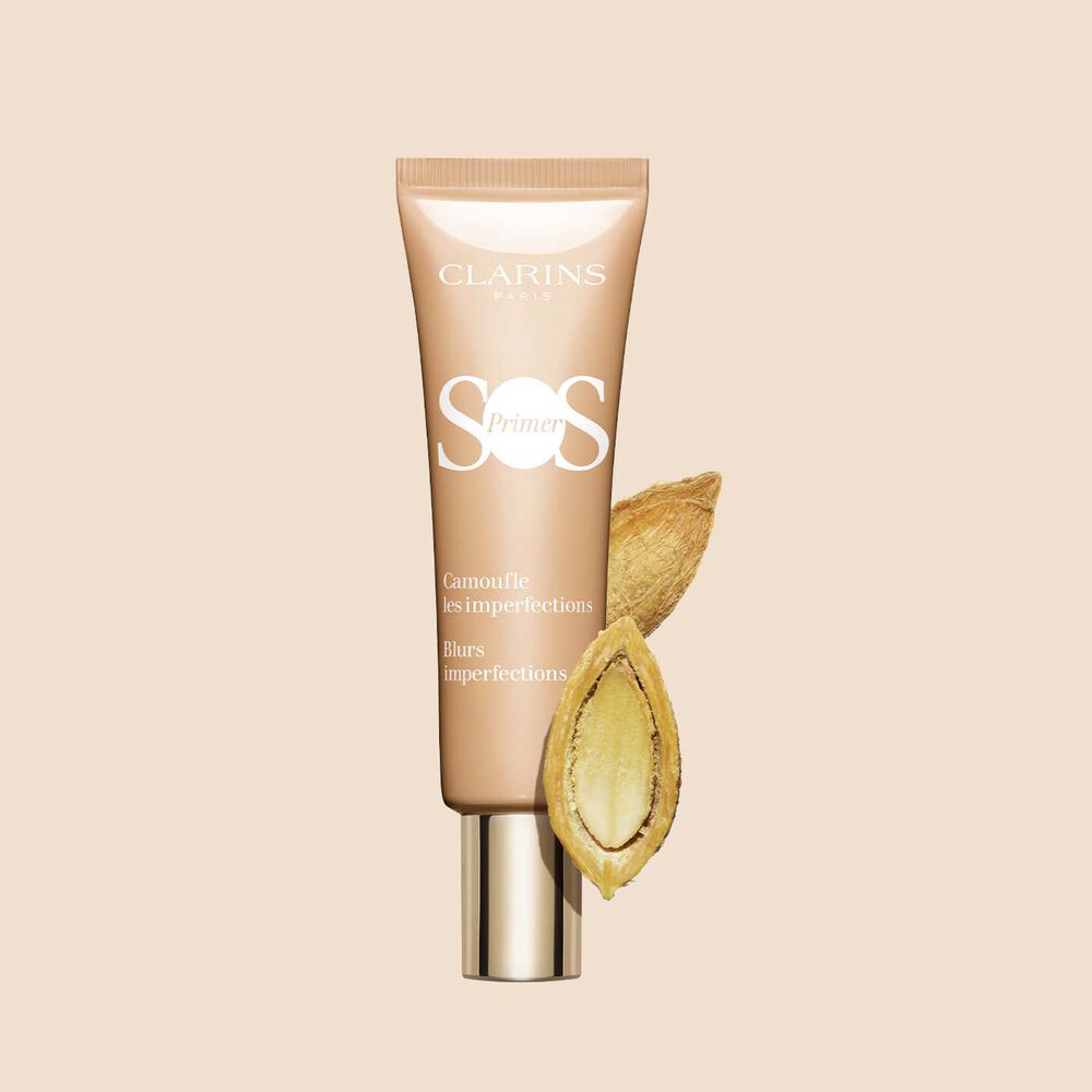 Tube du SOS Primer Peach base de teint de Clarins