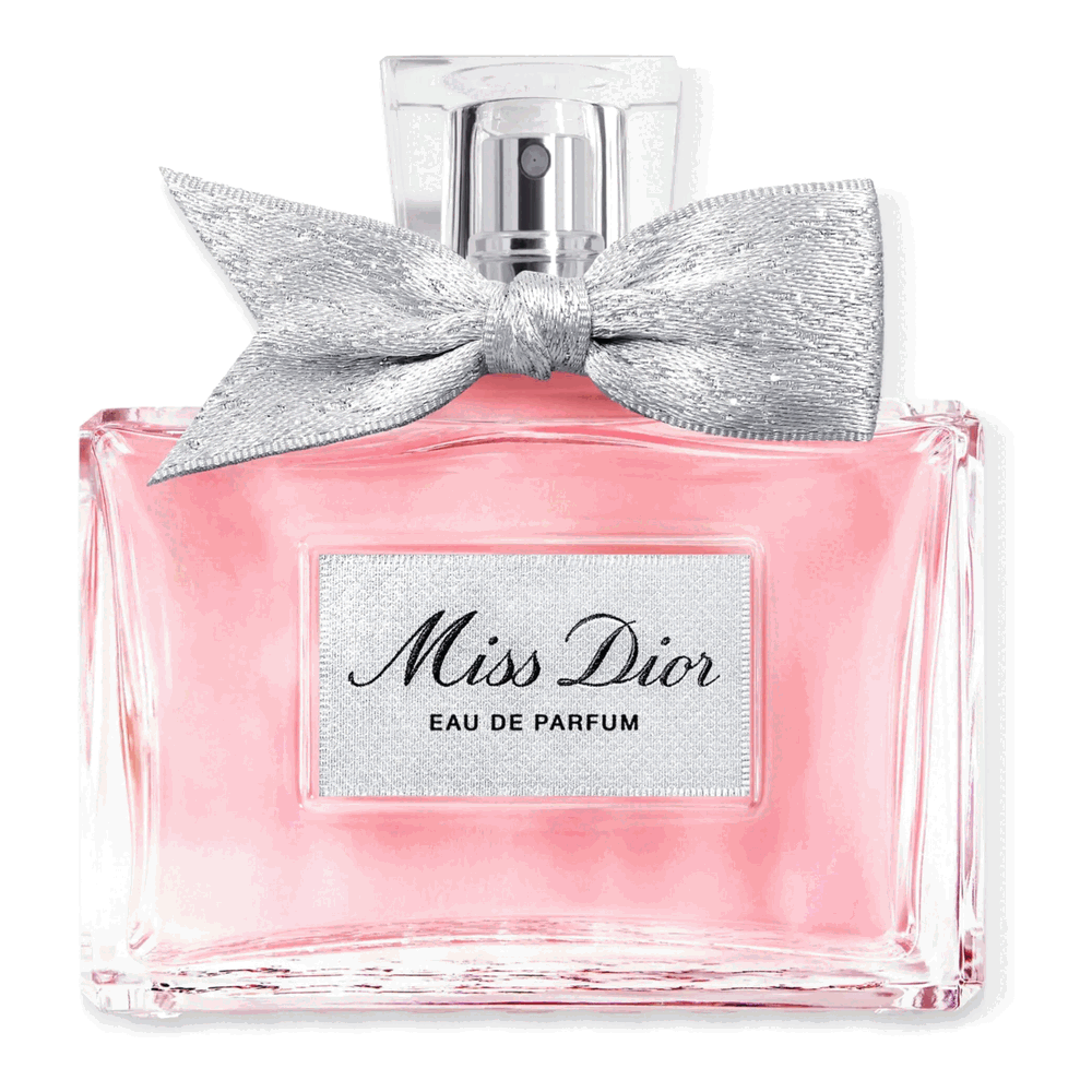 Flacon Dior Miss Dior Eau de Parfum et son nœud couture argenté