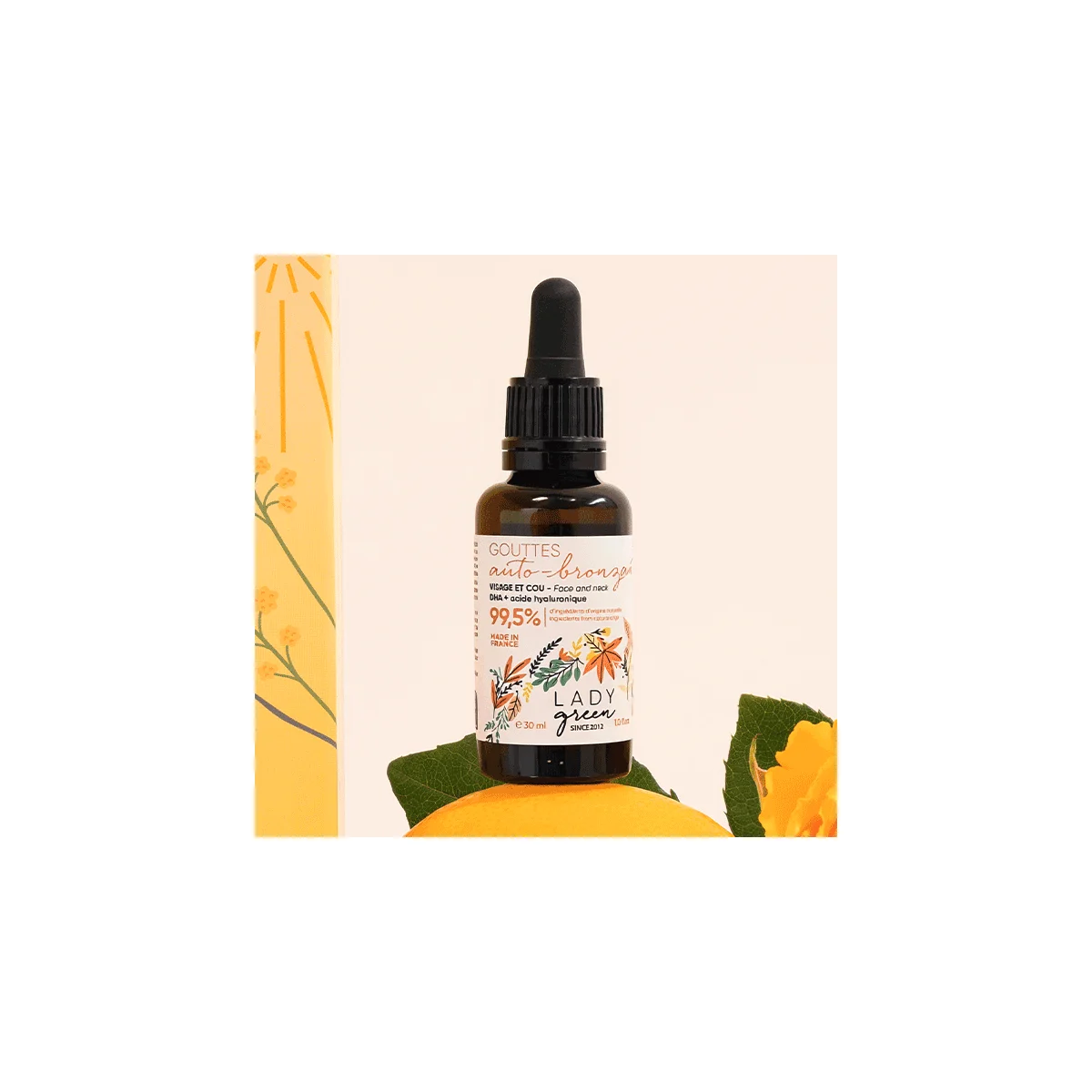Lady Green gouttes autobronzantes DHA soin et éclat visage