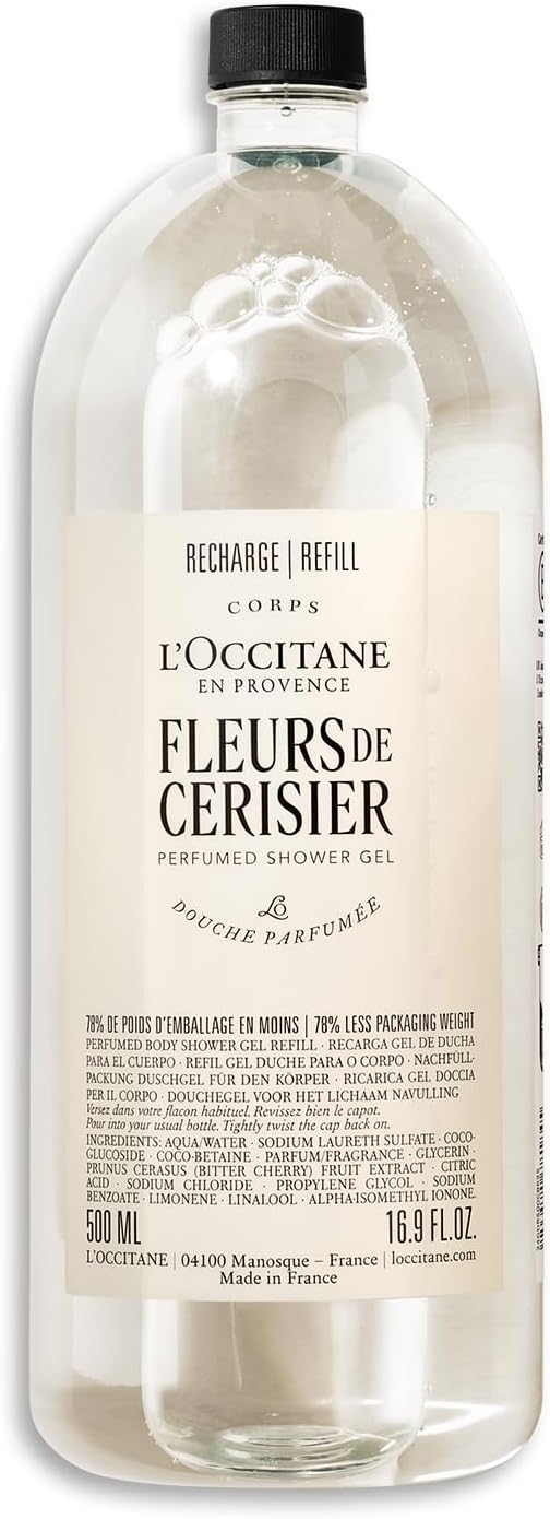 Recharge L'Occitane Gel Douche Fleurs de Cerisier 500 ml