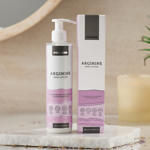 Flacon de la lotion corporelle Arginine 245 ml de Prozis